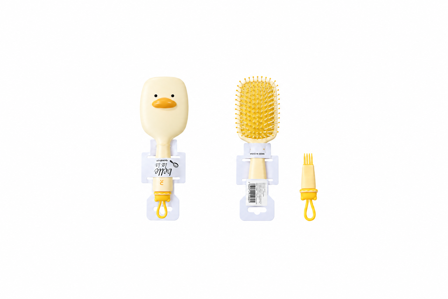 CEPILLO DE PATITO CON GARRITA PARA QUITAR CABELLO ENRREDADO EN EL CEPILLO BELLE LA LA TR26-1060